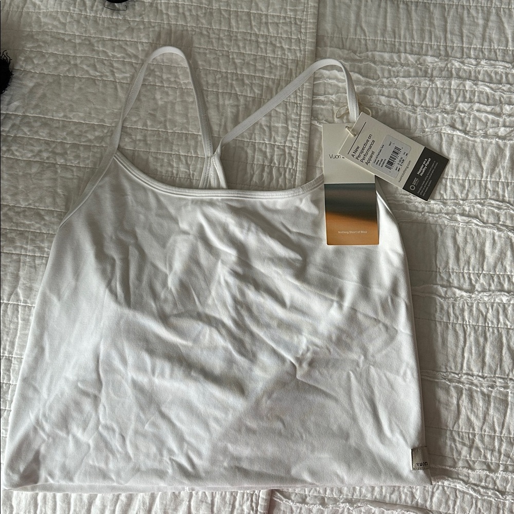 Vuori White Racerback Camisole